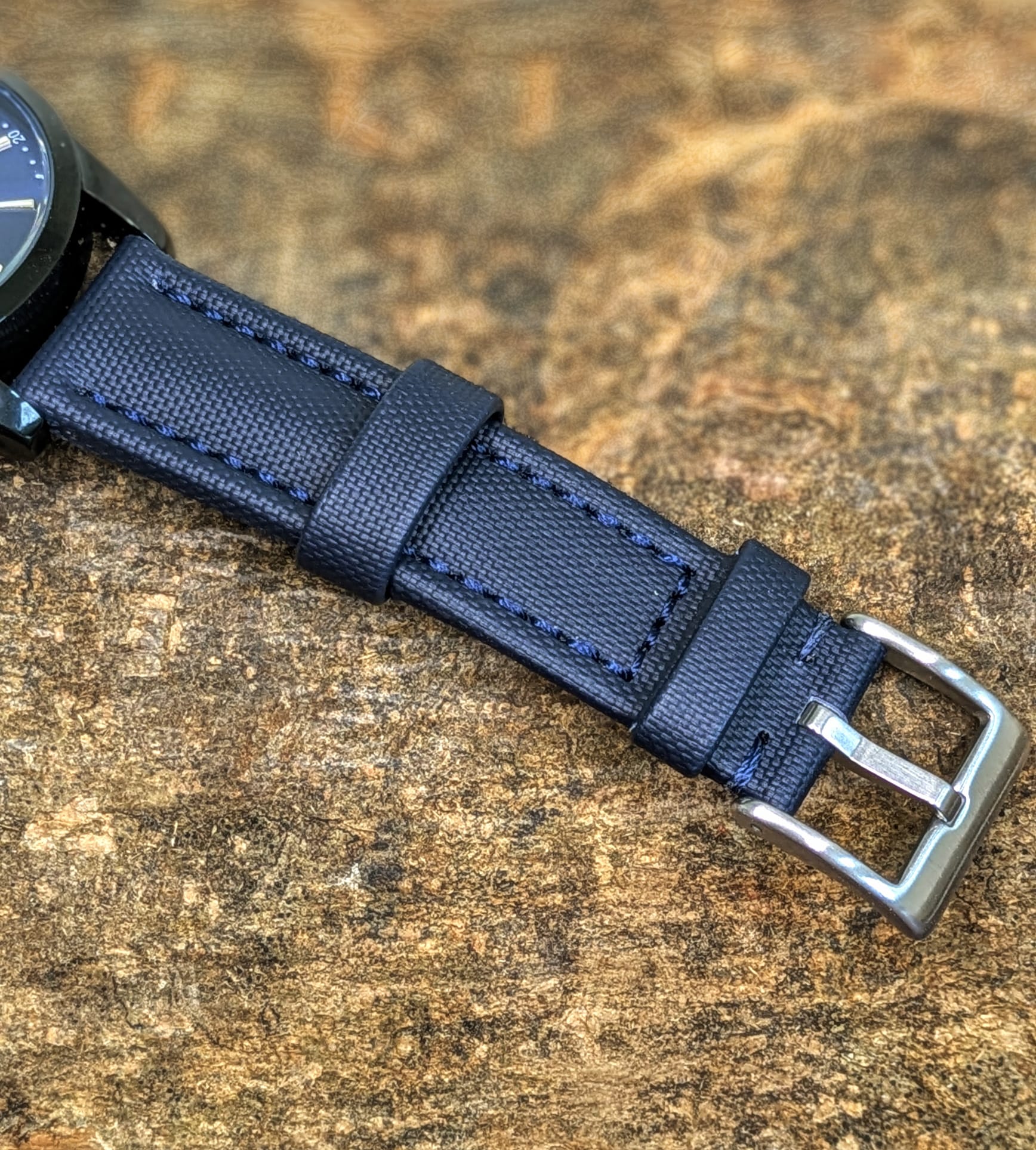 Italian Leather Race Blue Strap