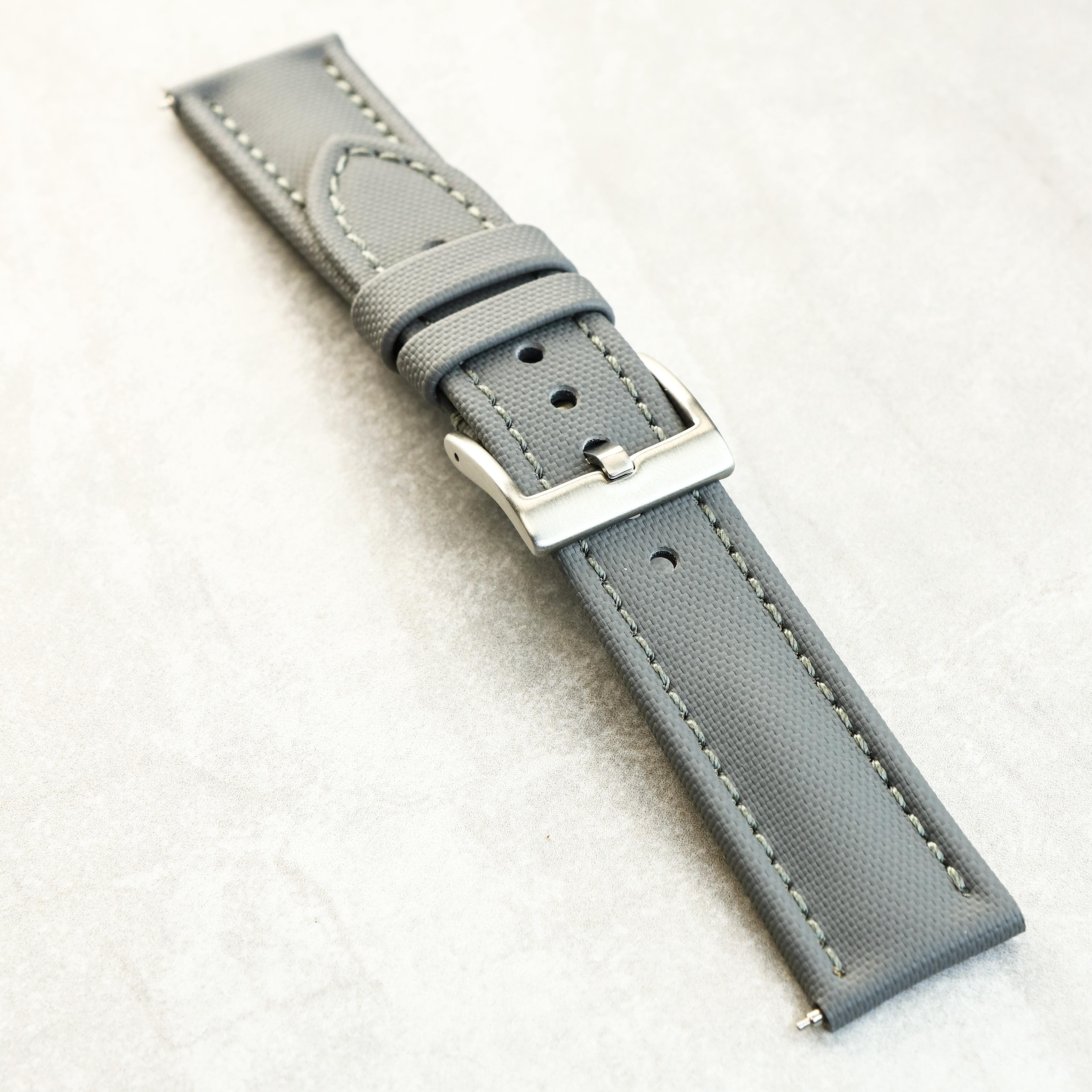 AeroSail Sail Cloth Watch Strap In Grey