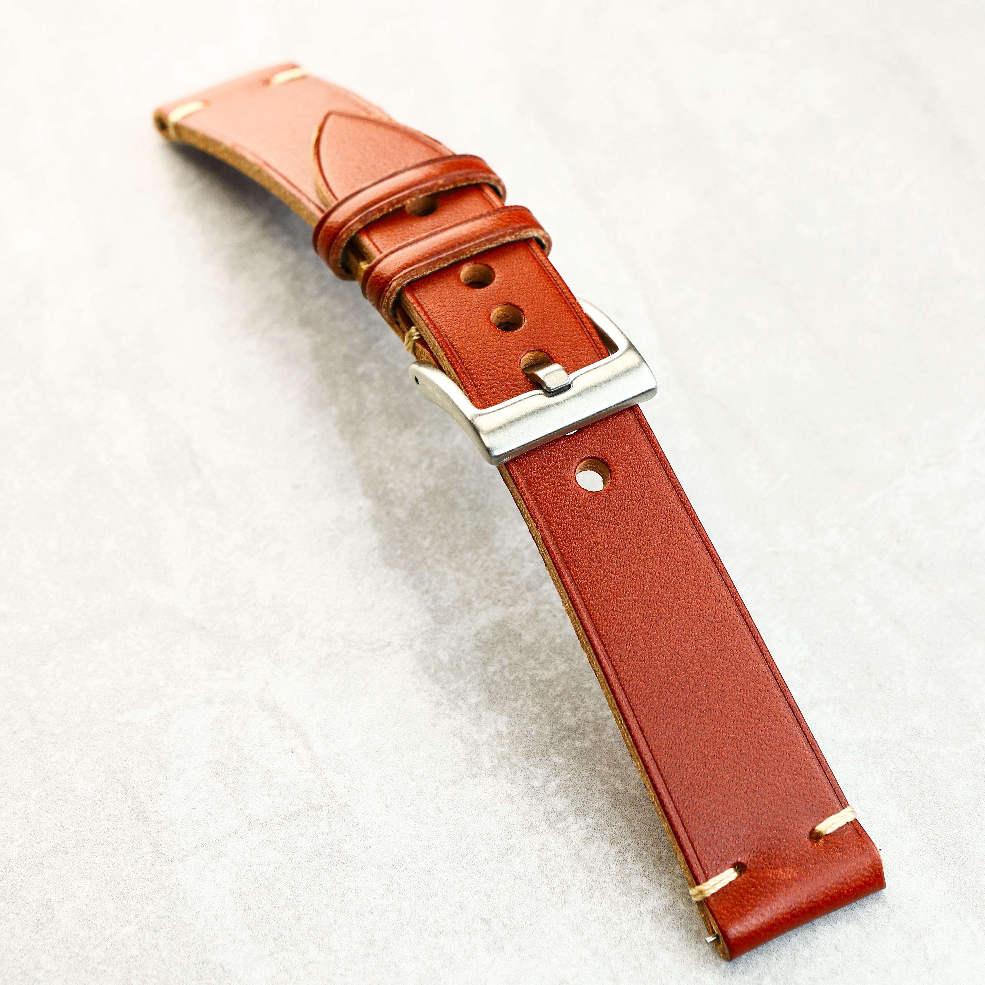 Atlas Classic Watch Strap In Sienna Rust