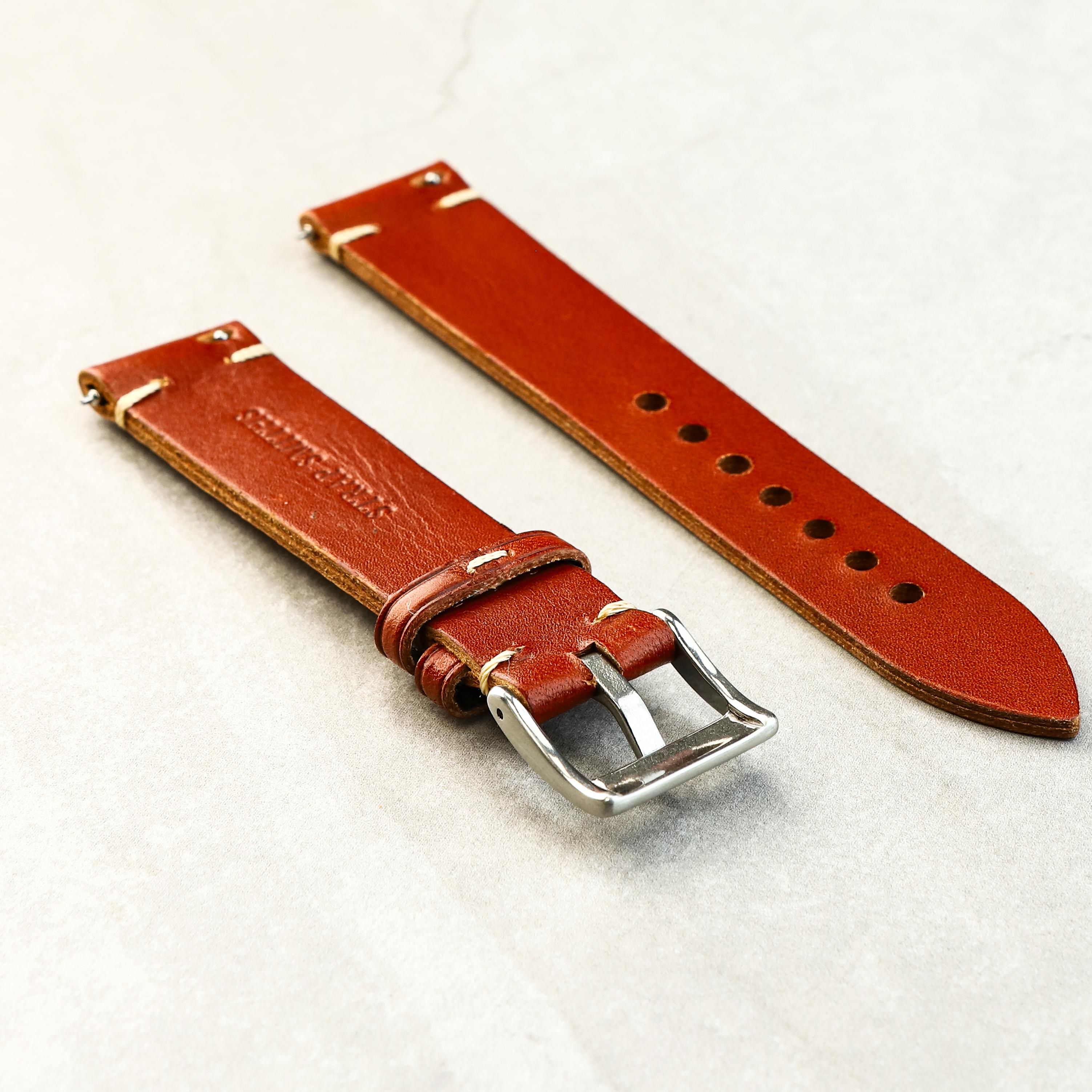 Atlas Classic Watch Strap In Sienna Rust