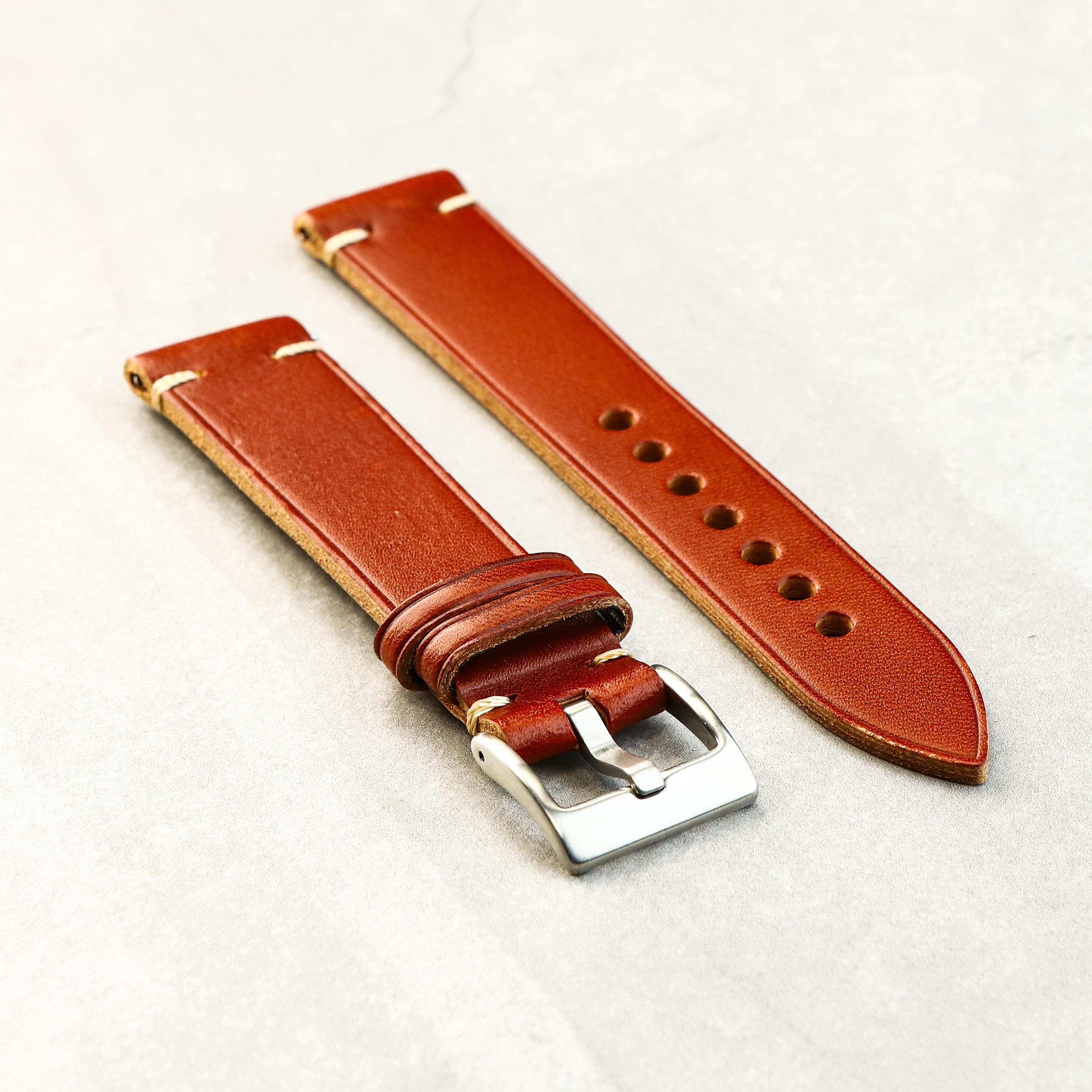 Atlas Classic Watch Strap In Sienna Rust