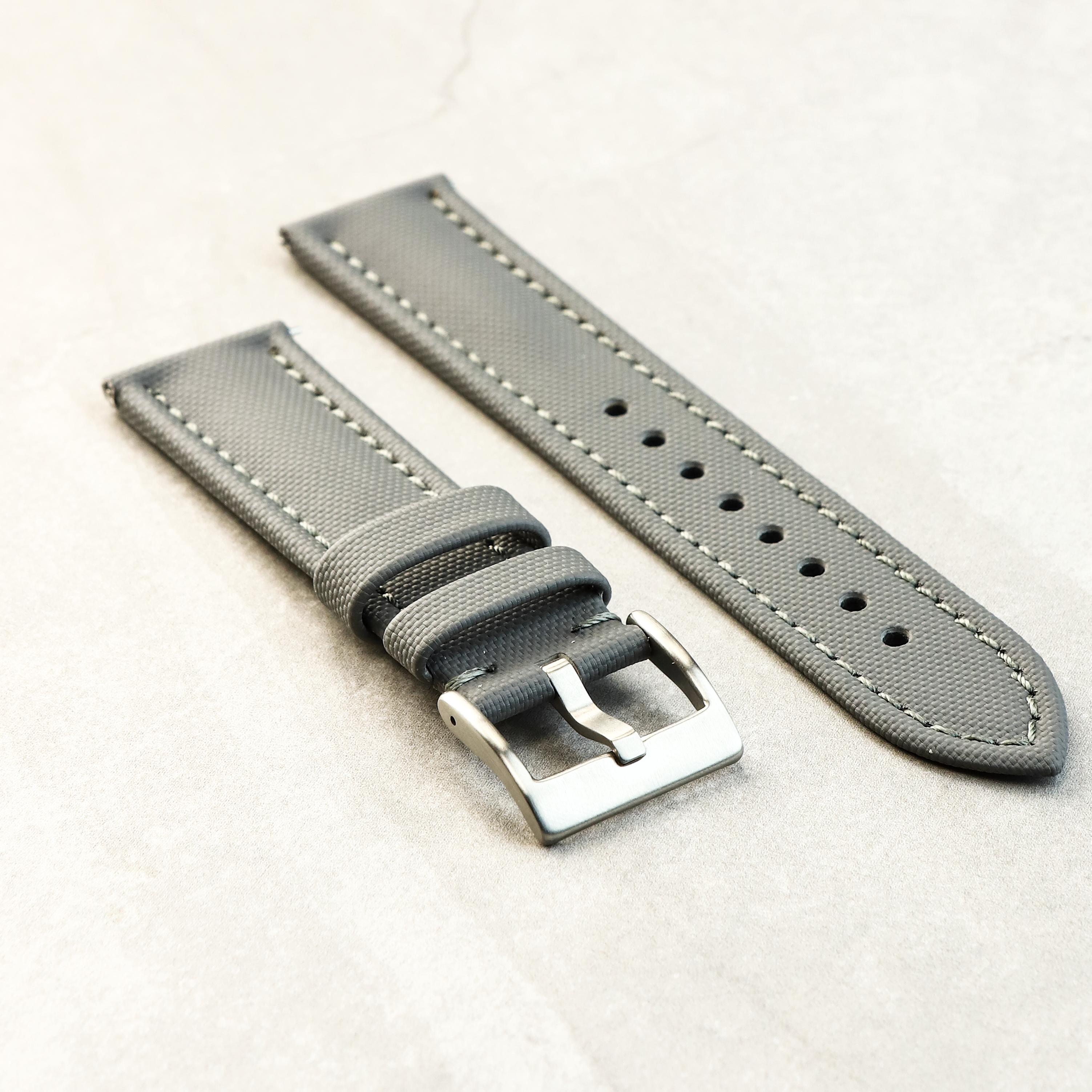 AeroSail Sail Cloth Watch Strap In Grey