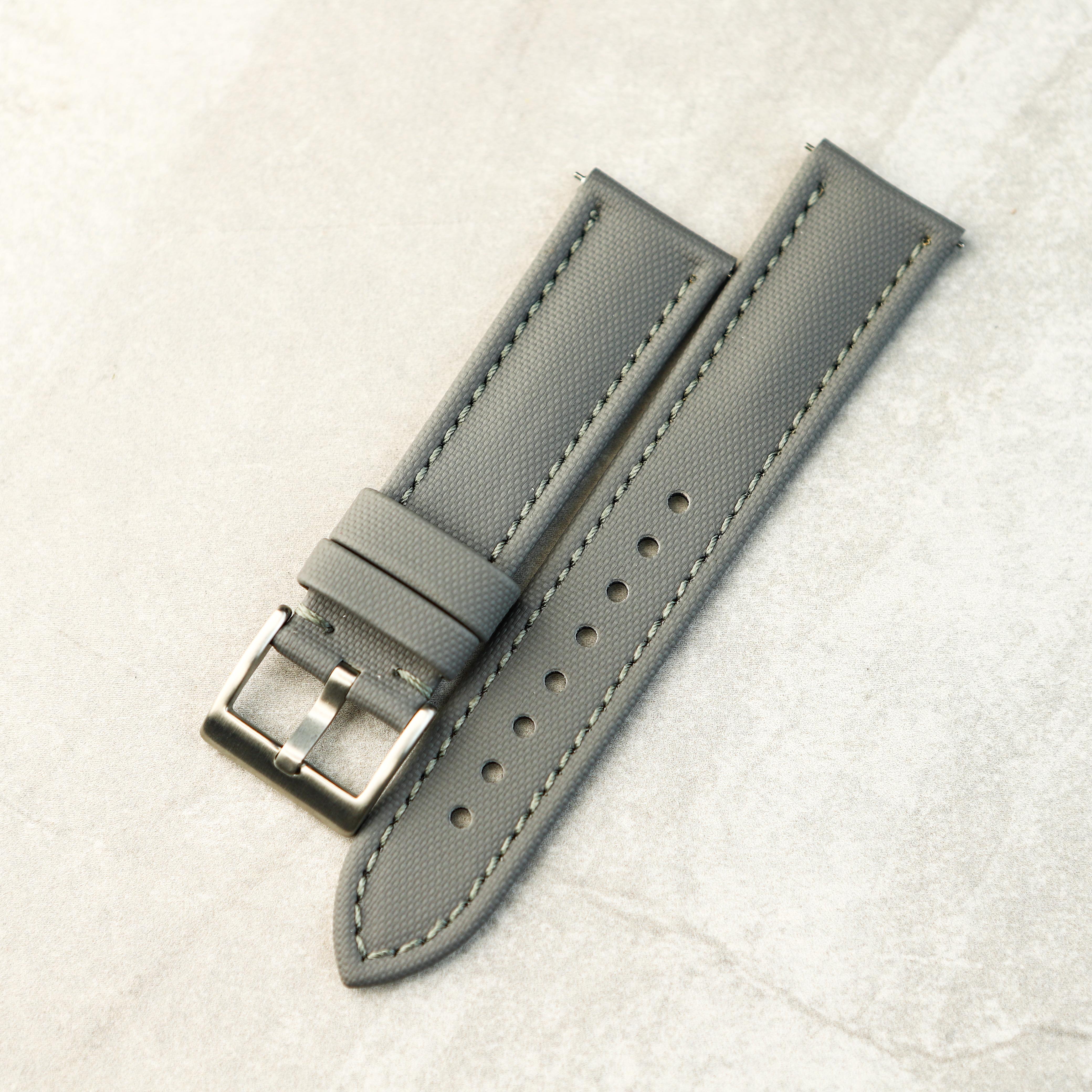 AeroSail Sail Cloth Watch Strap In Grey