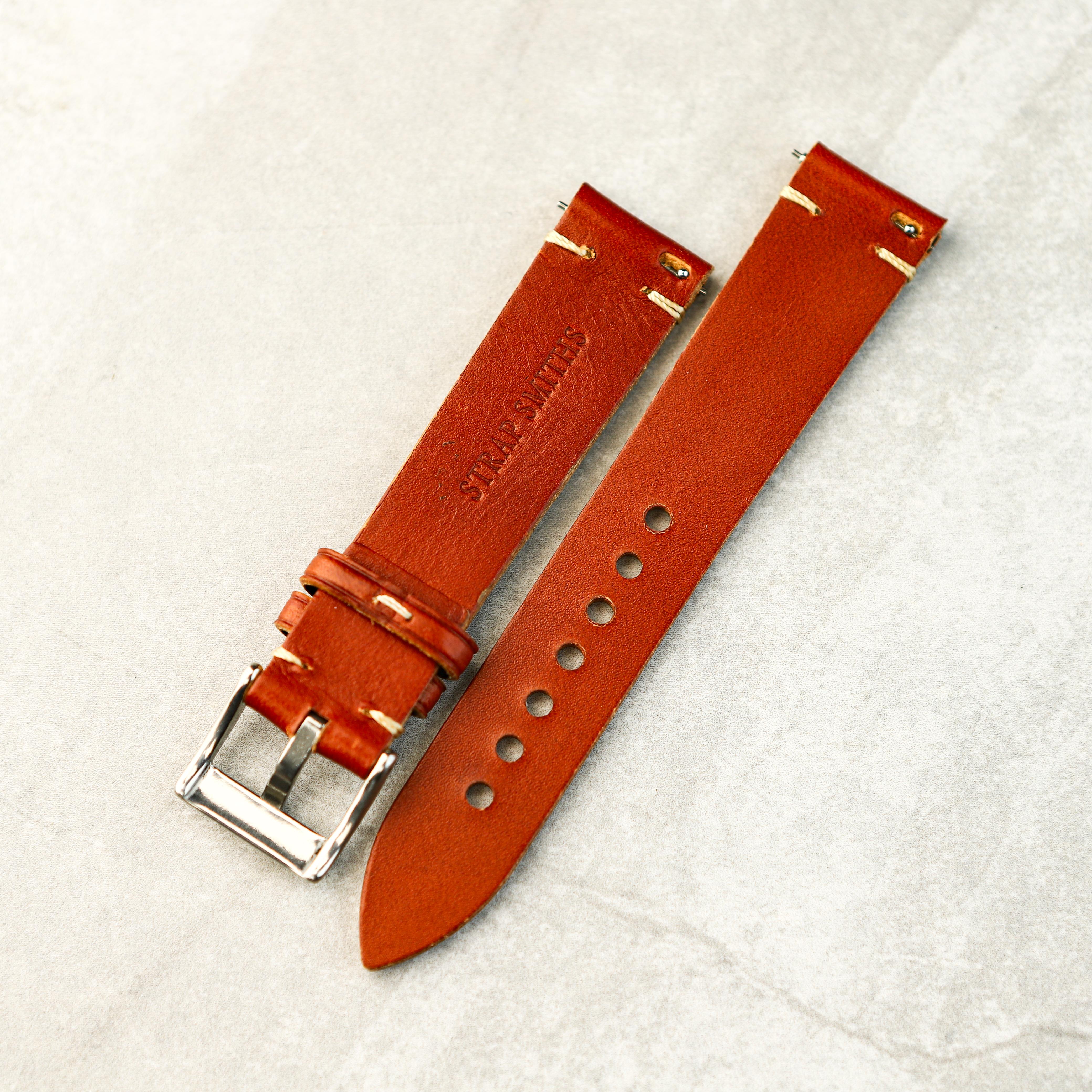Atlas Classic Watch Strap In Sienna Rust