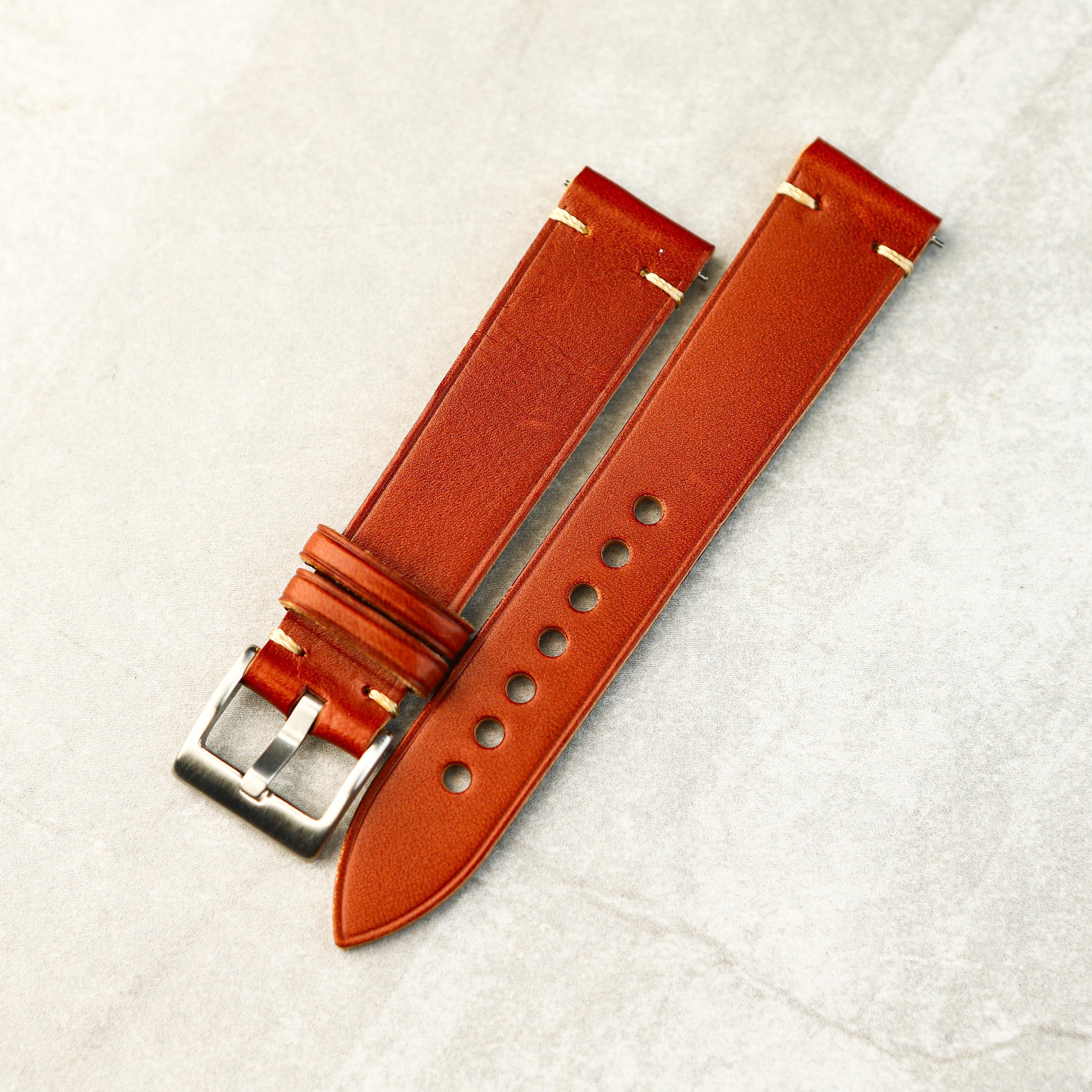 Atlas Classic Watch Strap In Sienna Rust