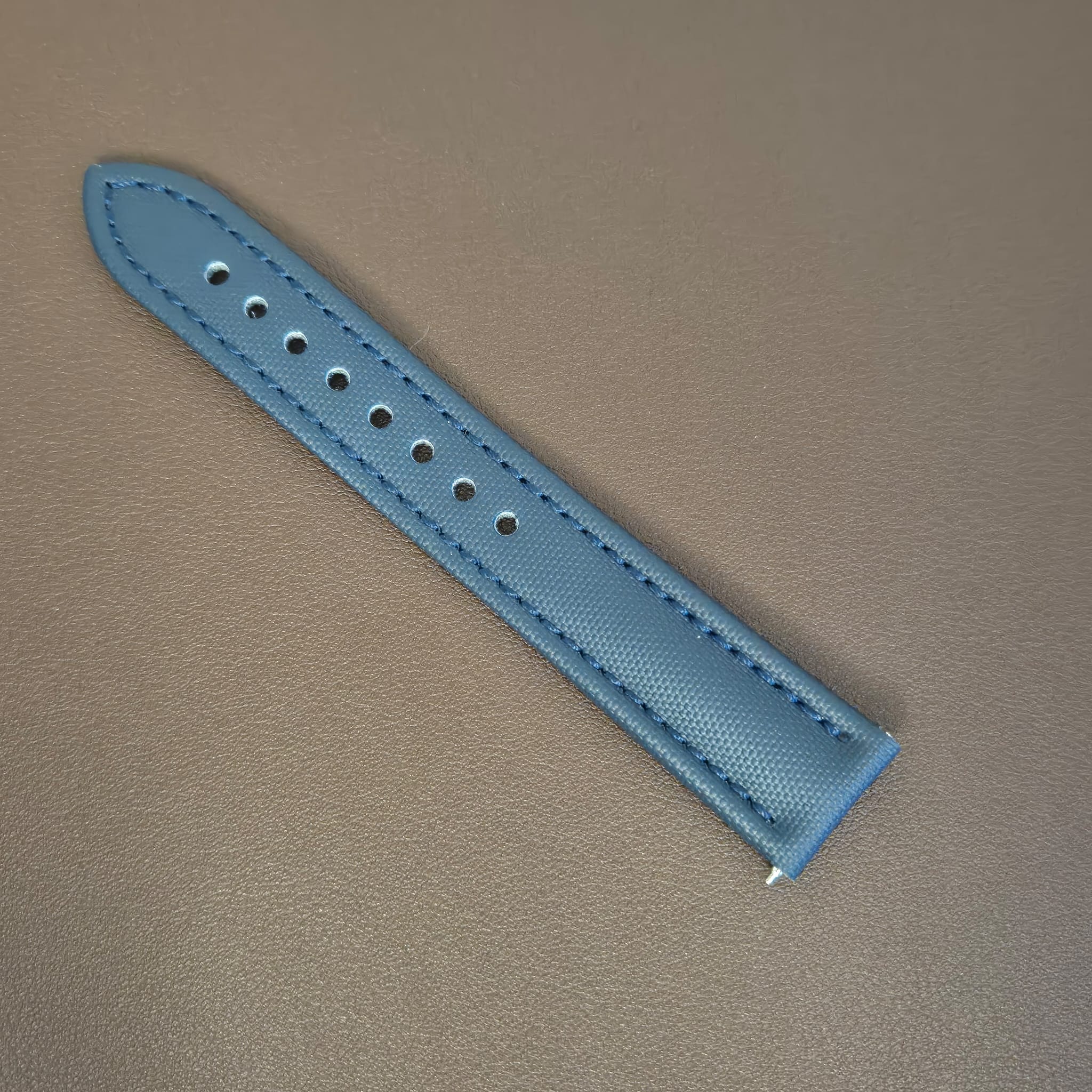 Italian Leather Race Blue Strap