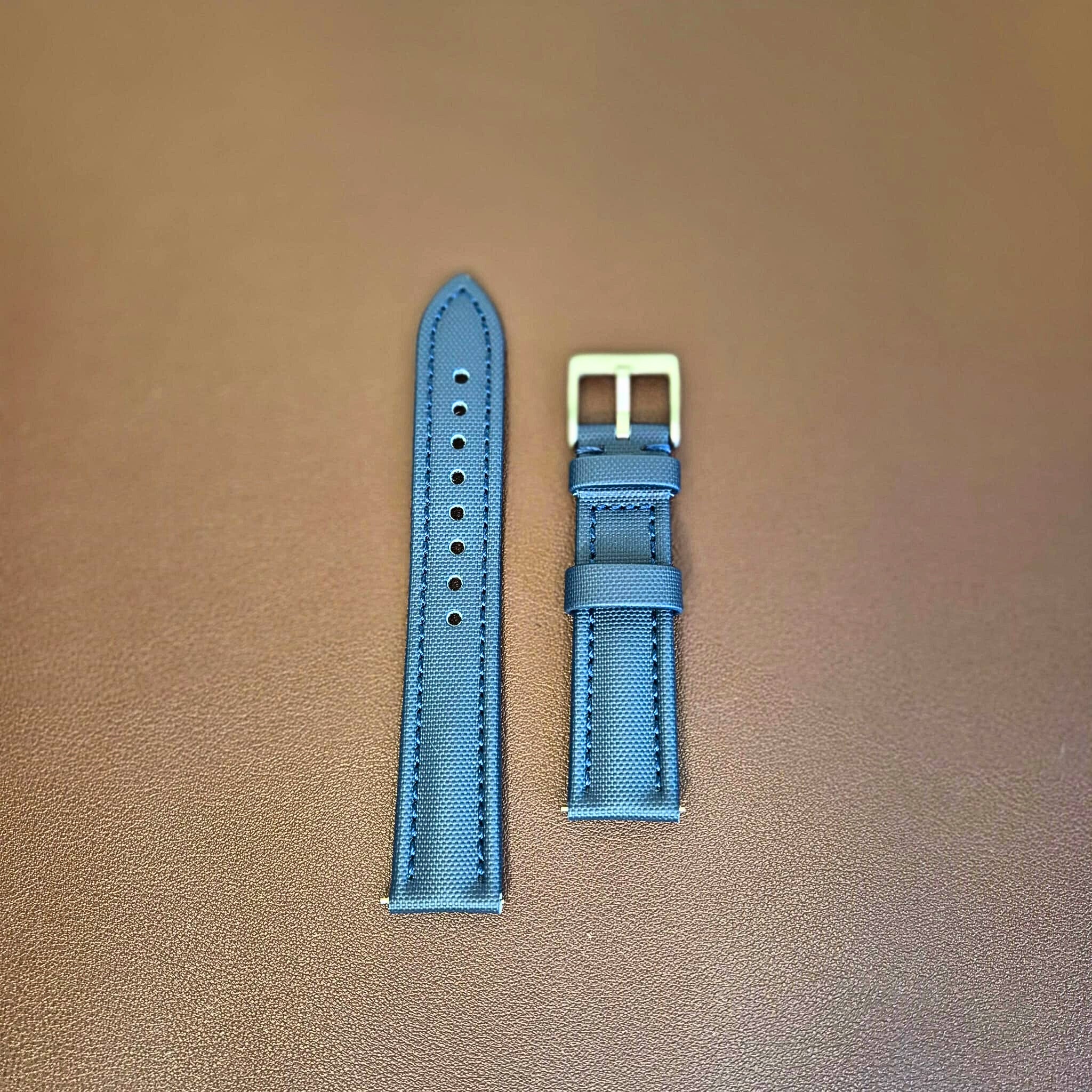 Italian Leather Race Blue Strap